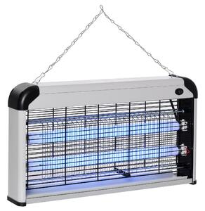 Zanzariera Elettrica 2 Lampade LED 15W Grigio