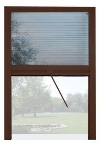Zanzariera a Plisse per Finestra 135x160 cm Riducibile Marrone