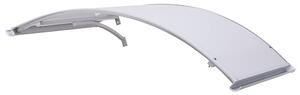 Pensilina Tettoia ad Arco in Policarbonato Compatto Satinato Opalino 140x90 cm