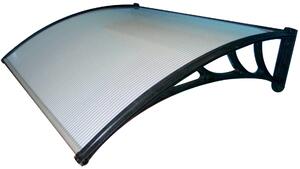 Pensilina Tettoia in Policarbonato Alveolare Masi Trasparente 100x60 cm