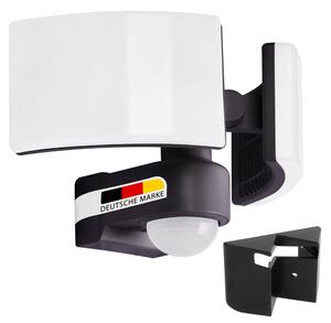Lampada da esterno a LED con sensore di movimento, proiettore orientabile, colore nero | 40 W, bianco neutro 4000 K, IP65, 3200 lm | Montaggio ad angolo possibile | SUN3200