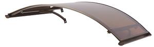 Pensilina Tettoia ad Arco in Policarbonato Compatto Satinato Bronzo 140x90 cm