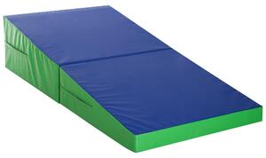 Materasso Training Pieghevole per Fitness Ginnastica Artistica Blu verde 180x90x40 cm