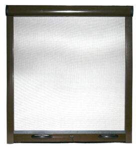 Zanzariera a Rullo per Finestre 60x150 cm in Alluminio Marrone