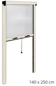 Zanzariera Avvolgibile Avorio per Porta e Balcone a Molla 140X250Cm