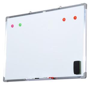 Lavagna Magnetica da parete 90x60 cm in alluminio Bianco