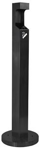 Posacenere a Colonna Ø32 cm in Metallo Nero Opaco 2L per Esterno