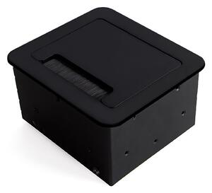 Multipresa Atom 14 per Scrivania Verniciato Nero Acciaio e Tecnoplastica e Alluminio Emuca