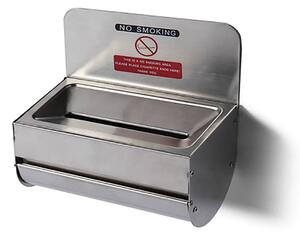 Posacenere da Parete 19x11x9,8 cm in Acciaio Inox