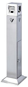 Posacenere a Colonna 30,5x106,3x24,7 cm in Acciaio 3L per Interno Esterno