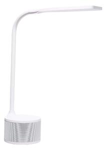 Lampada da Scrivania con LED e Altoparlante Bluetooth 29x10,5x38 cm in Plastica Bianca