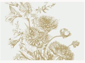 Carta da parati in tessuto non tessuto Engraved Flowers