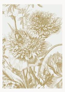 Carta da parati in tessuto non tessuto Engraved Flowers