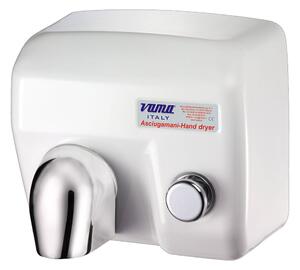 Asciugamani Elettrico Antivandalo con Pulsante 2400W Vama Ariel BP Acciaio Bianco