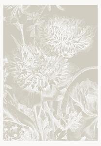 Carta da parati Engraved Flowers