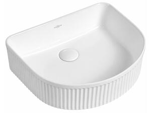Mexen Grovo lavandino da appoggio scanalato 40 x 35 cm, bianco - 22304000