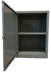 Armadietto Portadocumenti 1 Anta 60x40x84 cm in Metallo Verniciato Grigio Chiaro