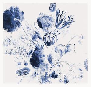 Carta da parati in tessuto non tessuto Royal Blue Flowers II