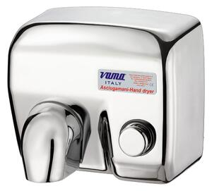 Asciugamani Elettrico Antivandalo con Pulsante 2400W Vama Ariel LP Acciaio Inox Lucido
