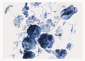 Carta da parati in tessuto non tessuto Royal Blue Flowers I