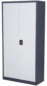 Armadio Portadocumenti da Ufficio in Acciaio Laminato Bianco 90x40x180 cm