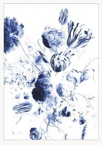 Carta da parati in tessuto non tessuto Royal Blue Flowers II