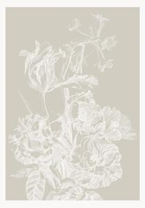 Carta da parati Engraved Flowers