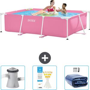 Piscina fuori terra rettangolare - 220x150x60 cm - 4 pezzi - SCB74
