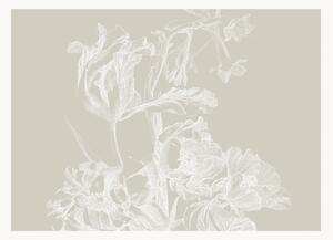 Carta da parati Engraved Flowers