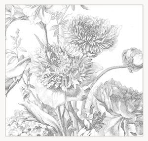 Carta da parati in tessuto non tessuto Engraved Flowers