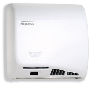 Asciugamani Elettrico Aria Calda Automatico in Acciaio Bianco Mediclinics Speedflow M06A