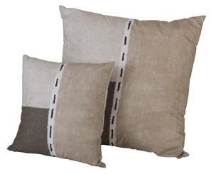 Cuscino D'arredo In Percalle Hatch 40x40 Carrara Moderno Beige Caleffi