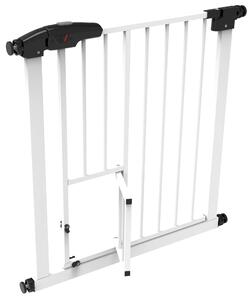 Cancelletto Bambini Barriera di Protezione Bianco con Porta