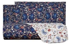 Copripiumino Con Federe In Percalle Luisiana Oasis Matrimoniale - 255X255 + 2 Federe50X80 Mirabello Moderno Blu Caleffi