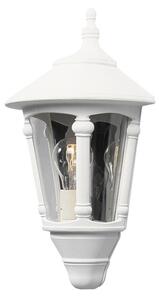 Applique Konstsmide Virgo in alluminio laccato bianco con vetro acrilico color fumo. Vetro acrilico