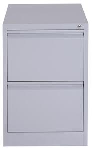 Cassettiera da Ufficio per Documenti 2 Cassetti con Chiusura di Sicurezza in Acciaio 47x62x72 cm