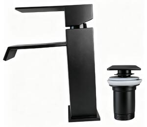 Rubinetto a cascata per lavabo - Miscelatore monocomando - Nero opaco - 170 mm - Per il bagno
