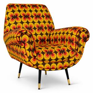 Poltrona Vico Velluto e Tessuto Fantasia - Design Iconico