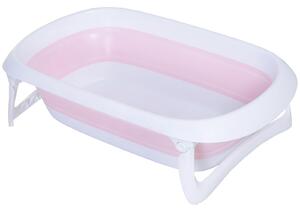 Vaschetta Bagnetto per Neonati Antiscivolo Pieghevole con Scarico Rosa