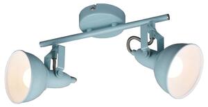 Plafoniere Faretti da soffitto orientabili e girevoli 40W 2xE14 menta metallo Briloner