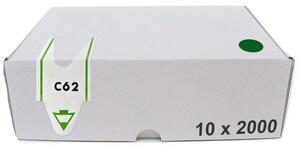 Confezione da 20000 Tickets per Distributore a Chiocciola Lettera + 2 Cifre Visel Verdi