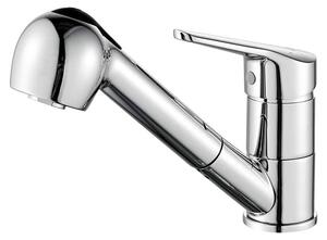 Rubinetto da cucina - Miscelatore monocomando - Doccetta estraibile - Girevole 360° - Cromato - Messone 38 cm