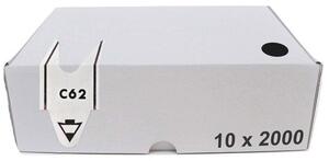 Confezione da 20000 Tickets per Distributore a Chiocciola Lettera + 2 Cifre Visel Neri