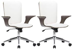 Sedie da Ufficio Girevoli 2 pz Pelle finta 69 x 61 x 104 cm
