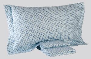 Completo Lenzuola SINGOLO - 160X290 90X205 1 FEDERA 50X80 Rose-mignon AZZURRO Flanella Caleffi