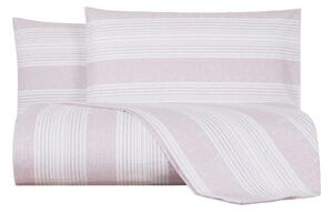 Copripiumino Con Federe In Percalle Jake Singolo - 155X255 + 1 Federa 50x80 Bellora Geometrico Rosa Caleffi
