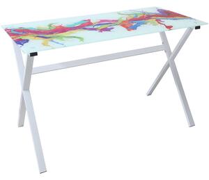 Scrivania 120x60xH75 cm in Vetro View Colours