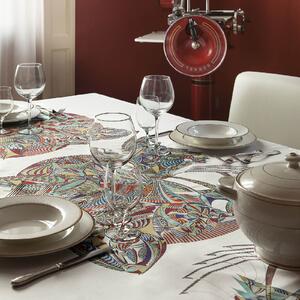 Tovaglia Da Cucina In Raso Di Cotone Nostra Complicità 150X230 Mirabello Floreale Multicolor Caleffi
