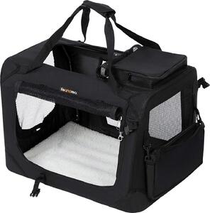 FEANDREA cassa per cani pieghevole in tessuto oxford nero XXXL 102 x 69 x 69 cm box trasporto auto cane box trasporto gatto PDC10H