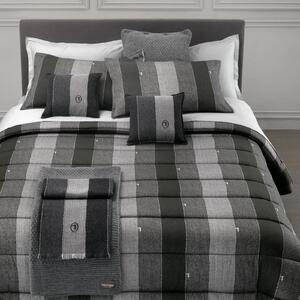 Trapunta In Raso Di Cotone New-tweed Matrimoniale - 270X260 Trussardi Geometrico Grigio Caleffi